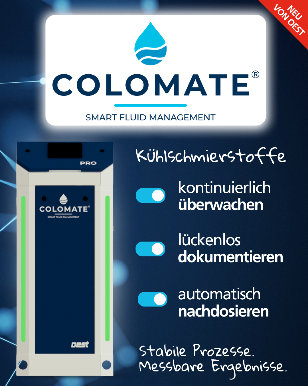 Colmate Smart Fluid Management, für Kühlschmierstoffe, Oest systems Oest Lubricants, Köb Schmierstoffe Kennelbach